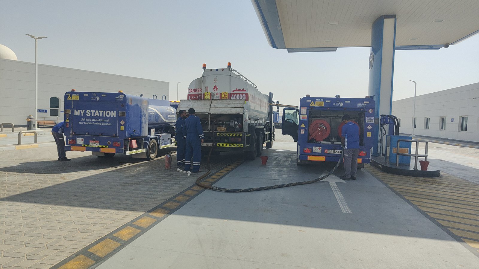 Diesel fuel tanker on the road